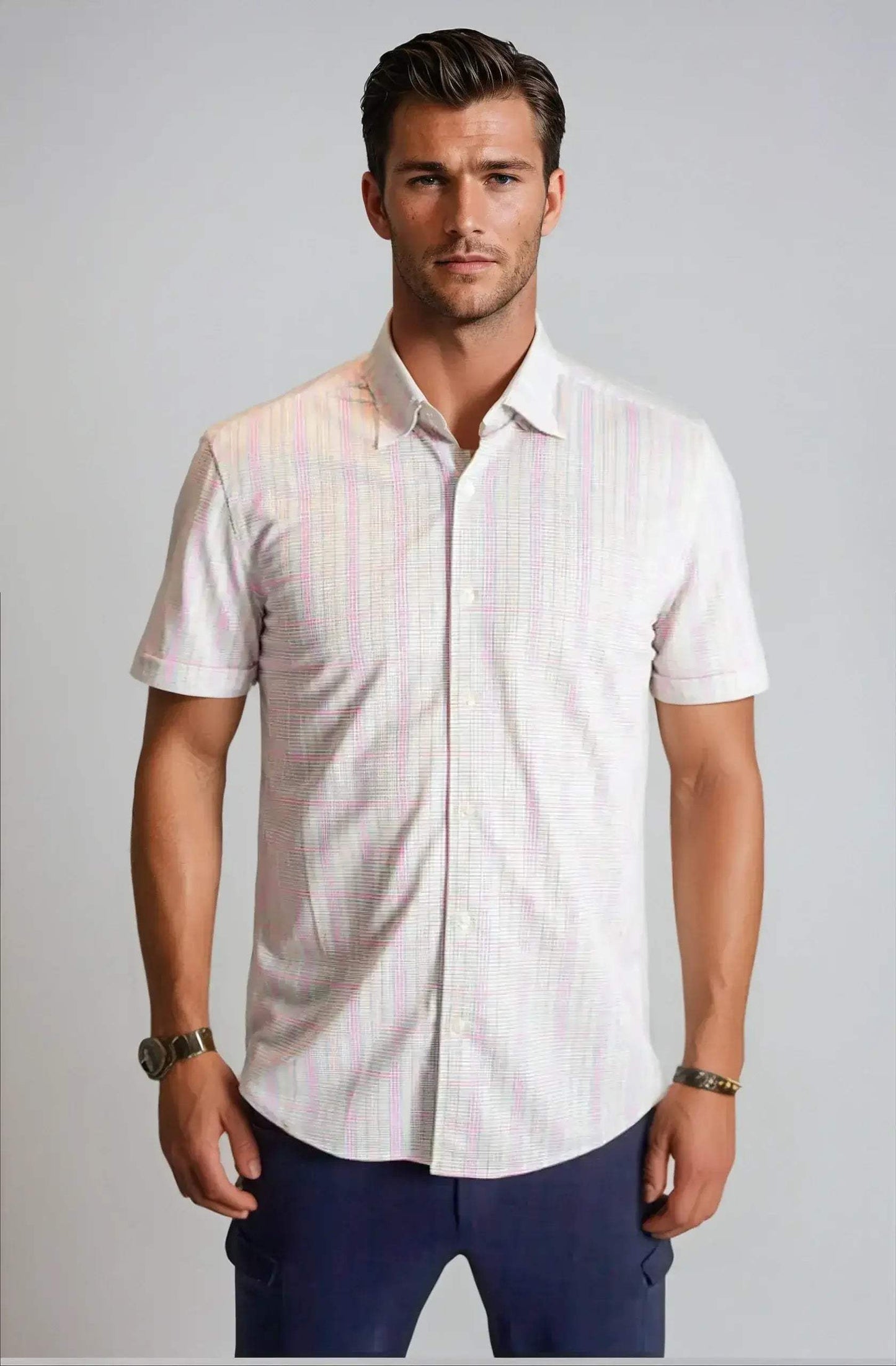 Spectrum Check Short Sleeve Tech Shirt - Buki - Flyclothing LLC