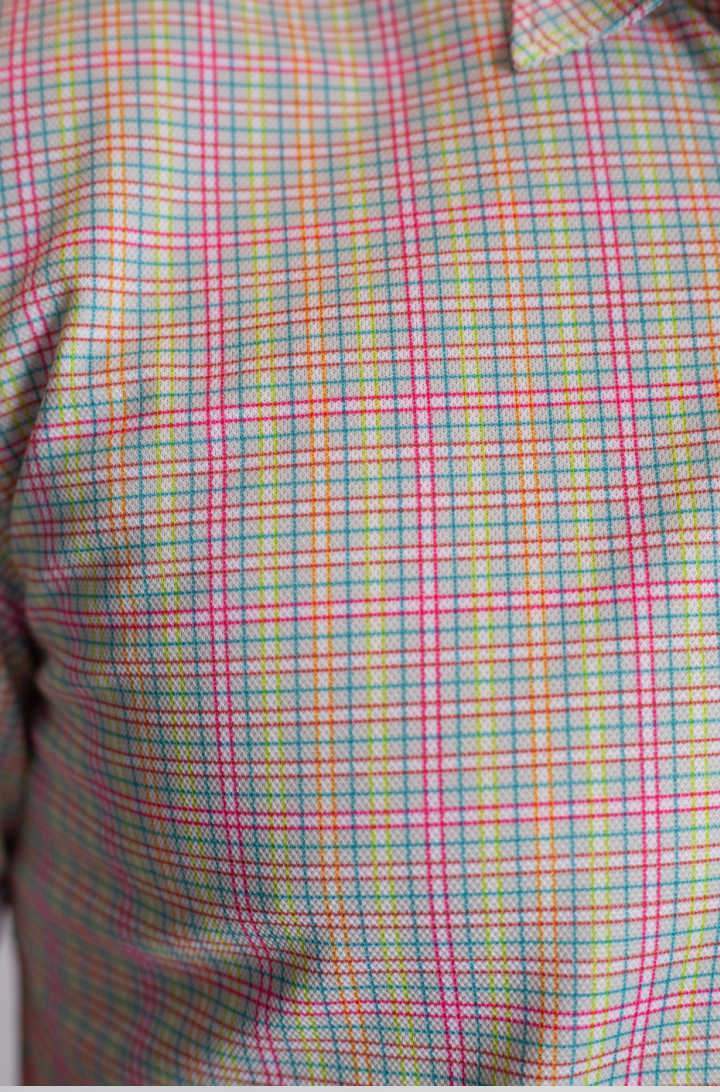 Spectrum Check Short Sleeve Tech Shirt - Buki - Flyclothing LLC