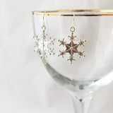 Silver-Plated Snowflakes Earrings - Trendsi - Flyclothing LLC