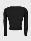 Scoop Neck Long Sleeve T-Shirt - Trendsi