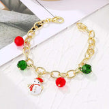 Christmas Santa Snowman Bracelet with Colorful Crystal - Trendsi - Flyclothing LLC