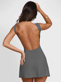 Backless Wide Strap Mini Dress - Trendsi - Flyclothing LLC