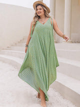 Plus Size Printed V-Neck Wide Leg Jumpsuit - Trendsi - Flyclothing LLC