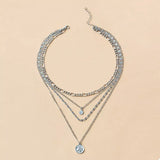 Four Layered Pendant Necklace - Trendsi - Flyclothing LLC
