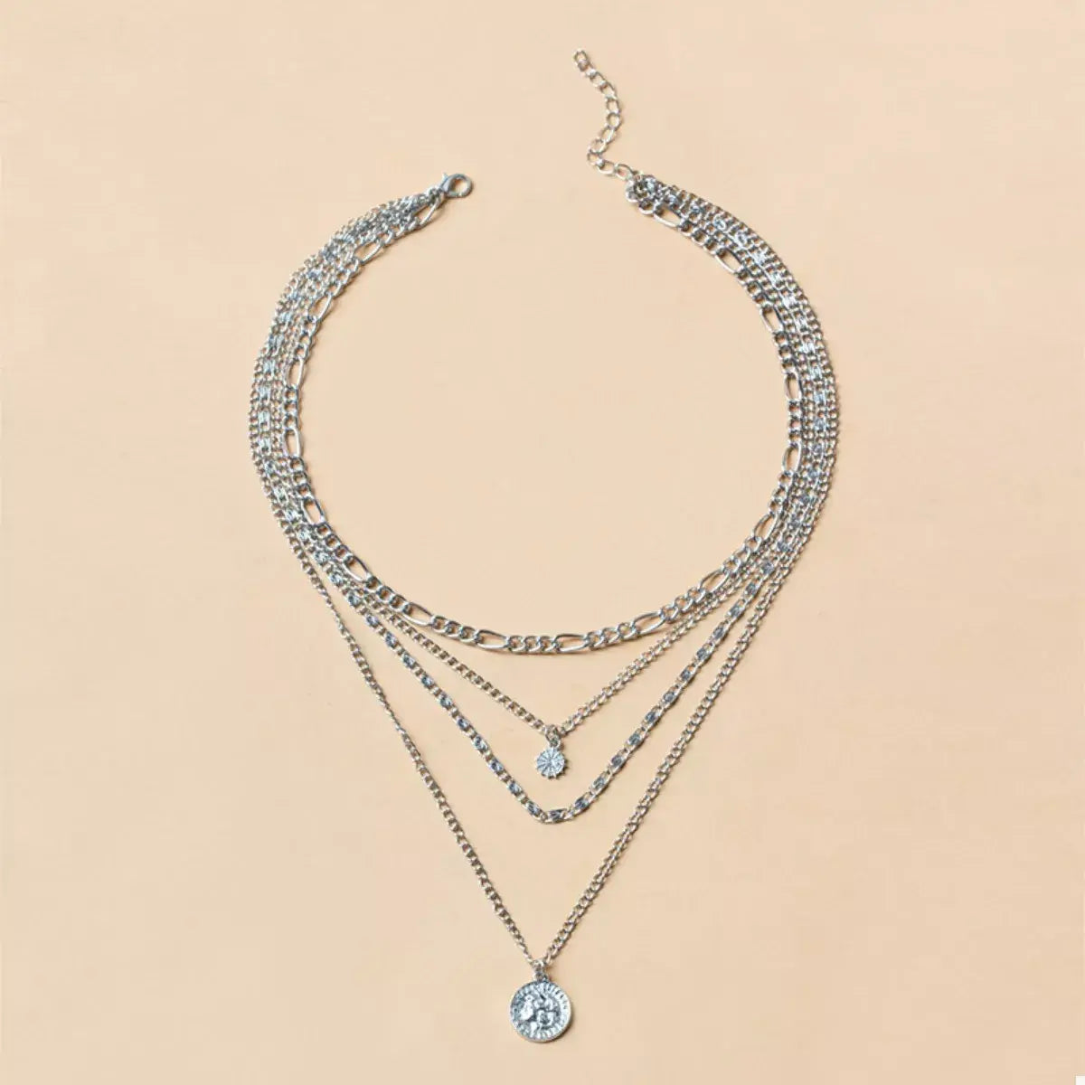 Four Layered Pendant Necklace - Trendsi - Flyclothing LLC