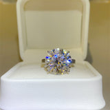 10 Carat Moissanite 925 Sterling Silver Ring - Trendsi