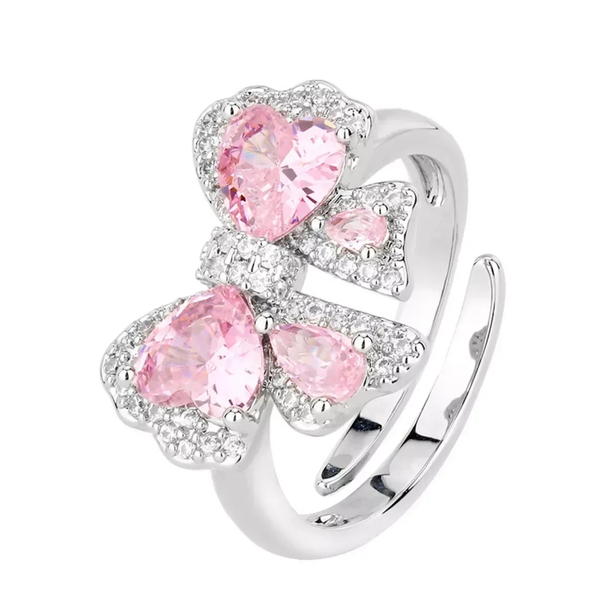 Zircon Bow Bypass Ring - Trendsi - Flyclothing LLC