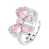 Zircon Bow Bypass Ring - Trendsi - Flyclothing LLC