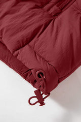 Drawstring Zip Up Hooded Vest Coat - Trendsi - Flyclothing LLC