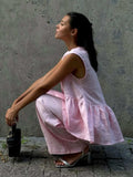 V-Neck Vest and Pants Set - Trendsi - Flyclothing LLC
