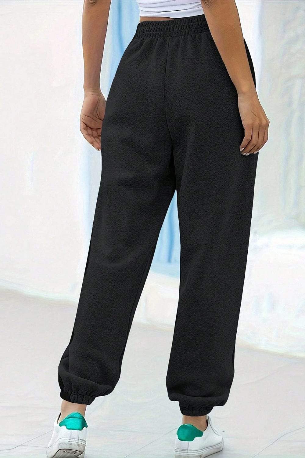 Elastic Waist Joggers with Pockets - Trendsi - Flyclothing LLC