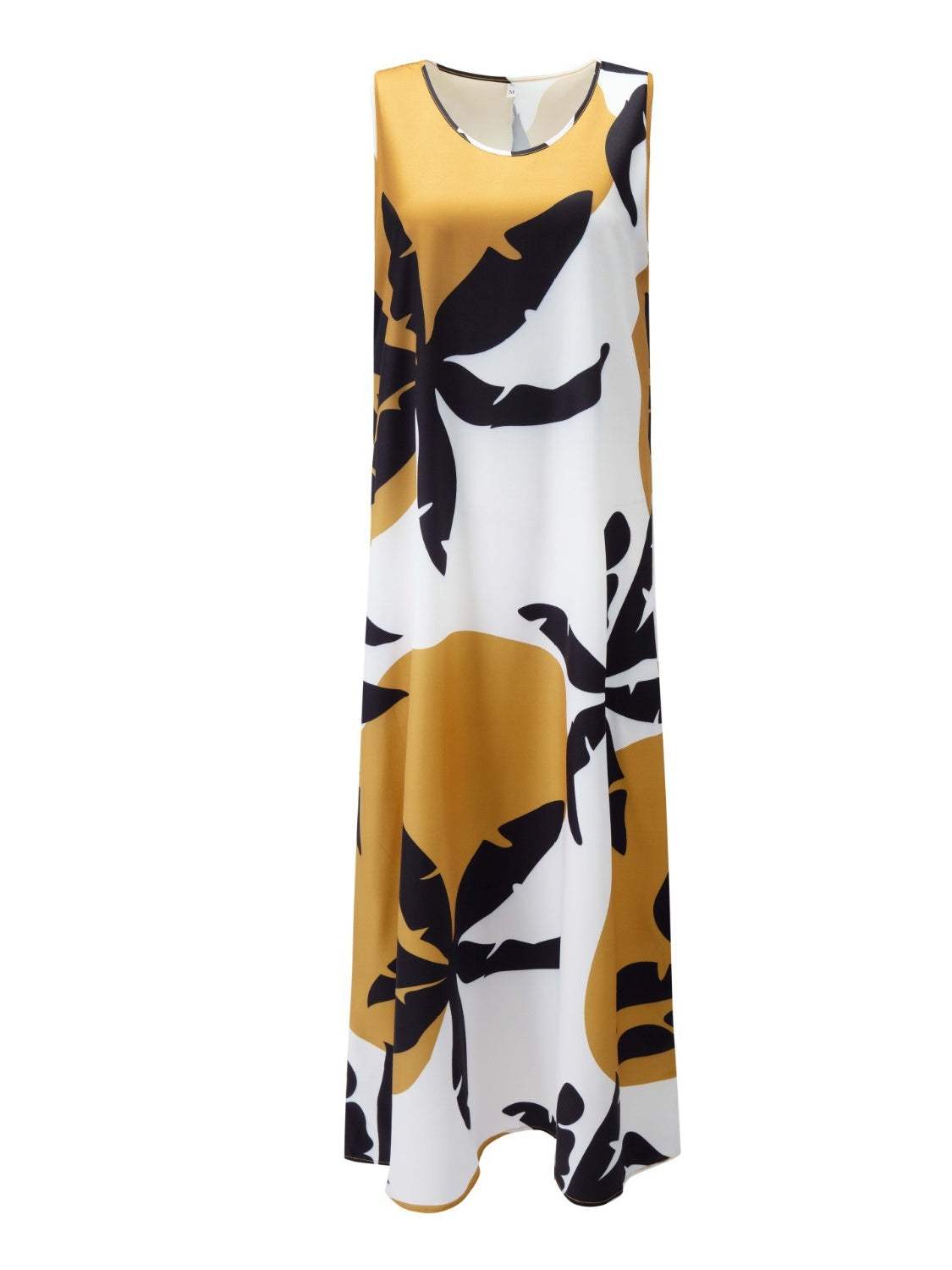 Printed Round Neck Mini Tank Dress - Trendsi - Flyclothing LLC
