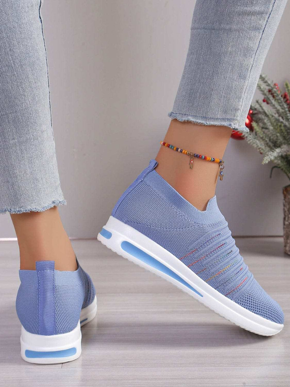 Breathable Mesh Wedge Sneakers - Trendsi - Flyclothing LLC