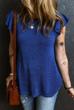 Ruffled Round Neck Knit Top - Trendsi
