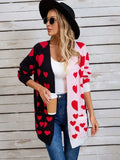 Angel Wings Heart Open Front Long Sleeve Cardigan - Trendsi - Flyclothing LLC