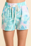 BiBi Tie Dye Print Casual Shorts with Twill - Trendsi
