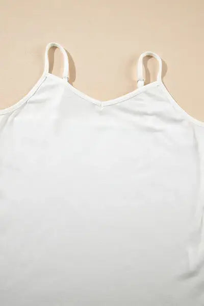 V-Neck Cami and Round Neck Short Sleeve Cover Up Set - Trendsi - Flyclothing LLC