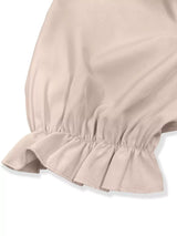 Square Neck Puff Sleeve A-Line Mini Dress - Trendsi - Flyclothing LLC