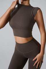 Mock Neck Active Tank - Trendsi - Flyclothing LLC