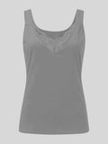 Full Size Lace Detail Sweetheart Neck Tank - Trendsi - Flyclothing LLC