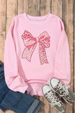 Bow Graphic Round Neck Long Sleeve Sweatshirt - Trendsi - Flyclothing LLC