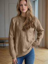 Mock Neck Long Sleeve Sweater - Trendsi - Flyclothing LLC