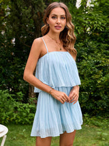 Layered Square Neck Mini Cami Dress - Trendsi - Flyclothing LLC
