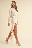 Mable Backless Asymmetric Ruffle Hem Dress - Trendsi