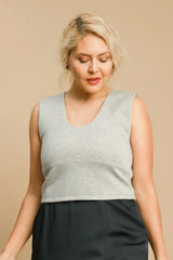 Umgee Full Size Scoop Neck Cropped Tank Plus Size - Trendsi - Flyclothing LLC