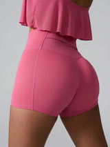 High Waist Active Shorts - Trendsi - Flyclothing LLC