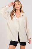SAGE + FIG Striped Button Up Long Sleeve Shirt - Trendsi