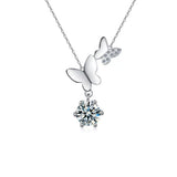 1 Carat Moissanite 925 Sterling Silver Pendant Necklace - Trendsi - Flyclothing LLC