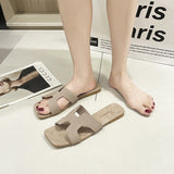 Open Toe Flats Sandals - Trendsi