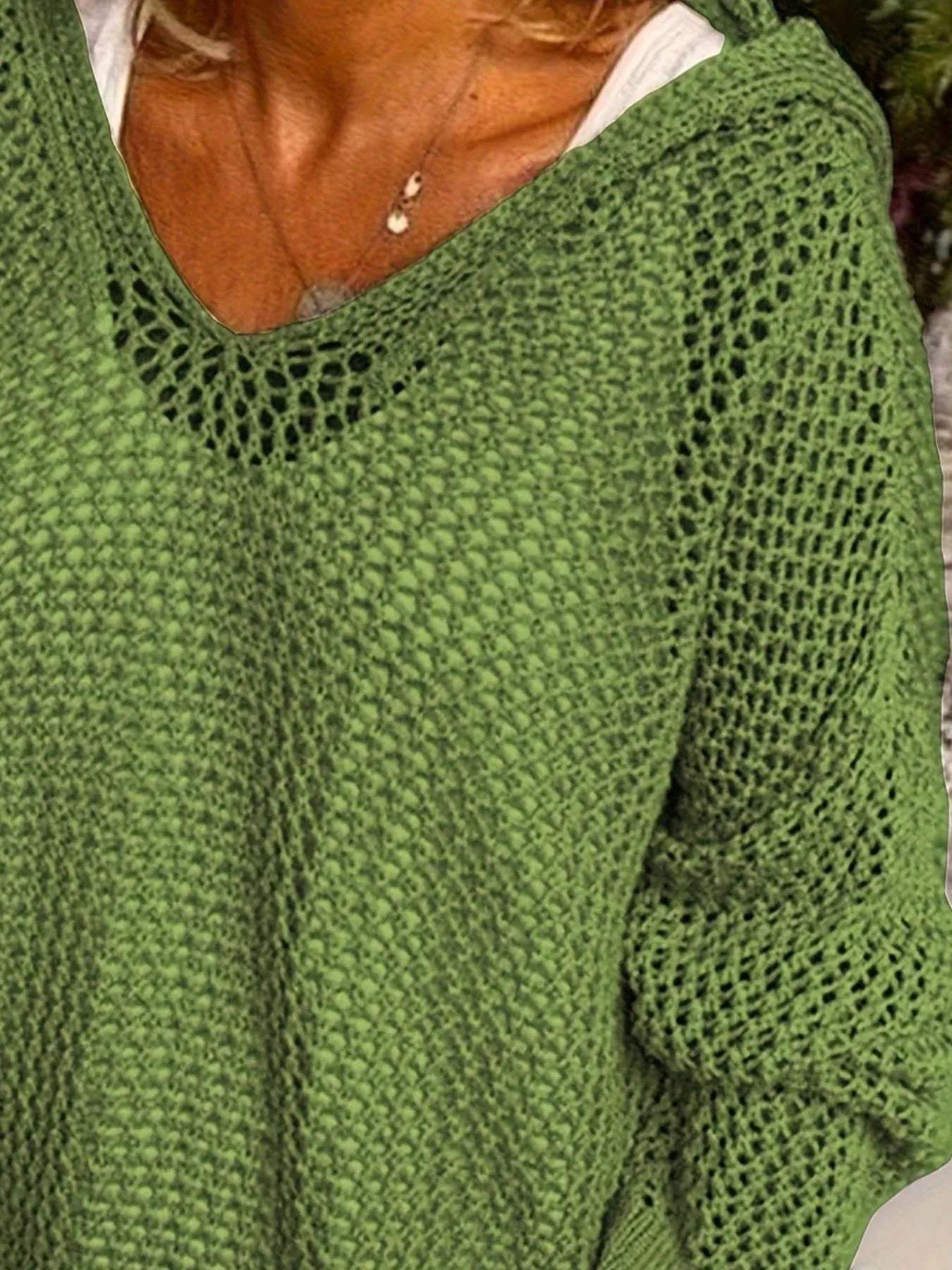 Openwork Long Sleeve Hooded Knit Cover Up - Trendsi - Flyclothing LLC