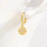 925 Sterling Silver Inlaid Zircon Earrings - Trendsi - Flyclothing LLC