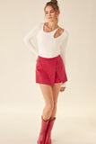 Idem Ditto Front Cut Out Long Sleeve Knit Top - Trendsi