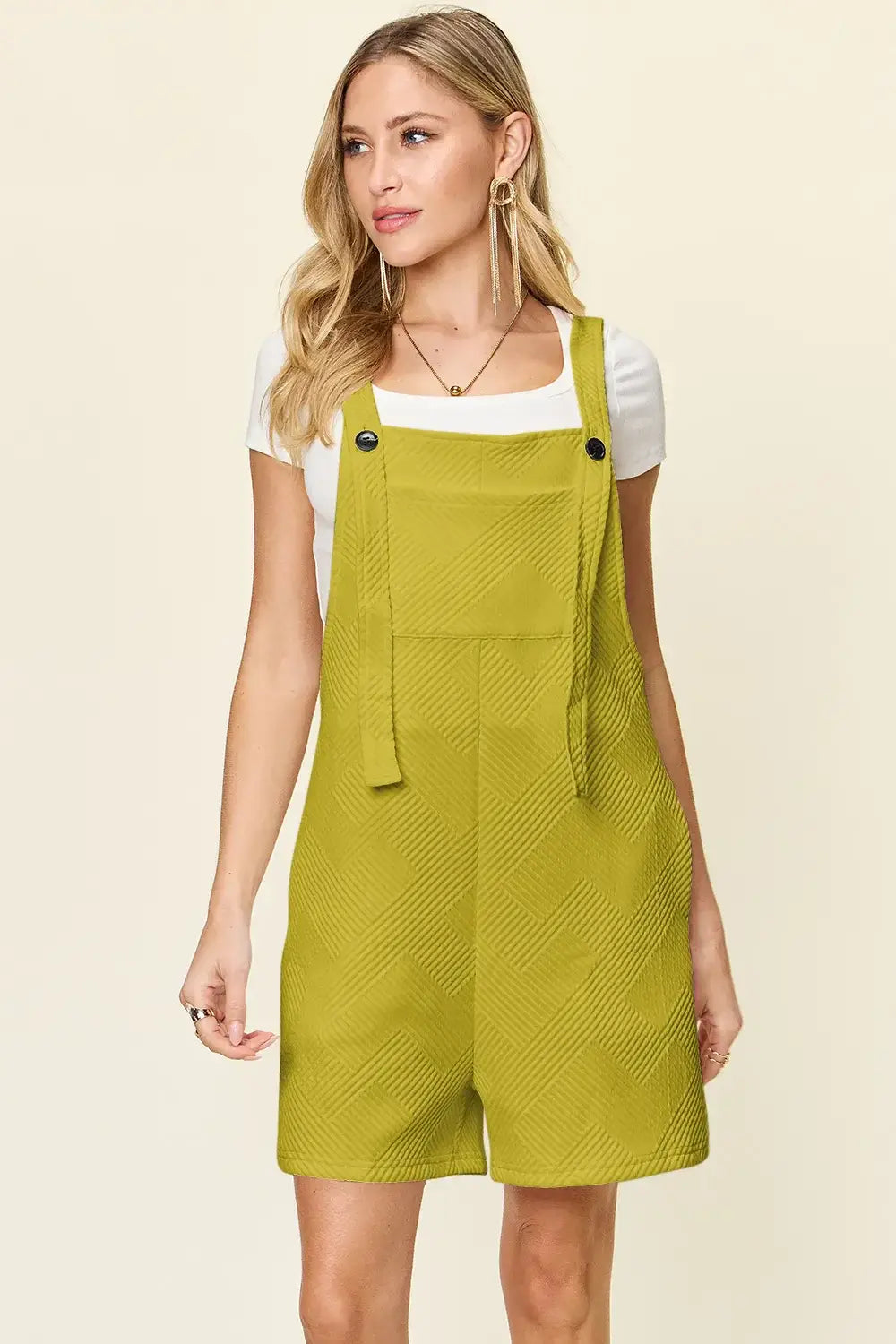 Double Take Full Size Texture Sleeveless Romper - Trendsi - Flyclothing LLC