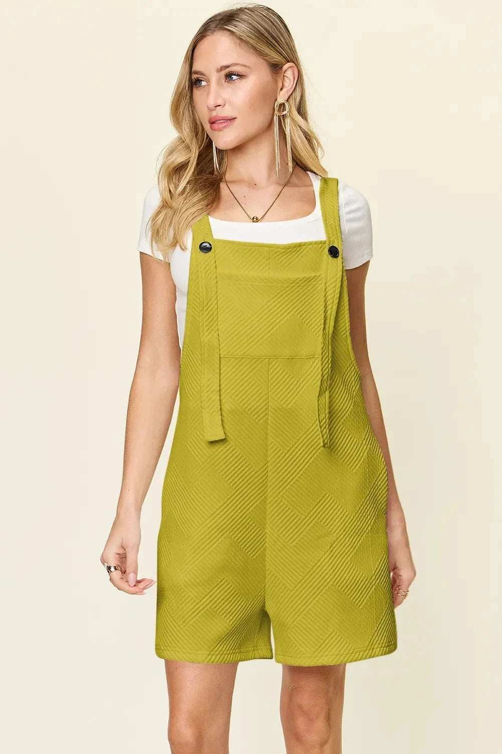 Double Take Full Size Texture Sleeveless Romper - Trendsi - Flyclothing LLC