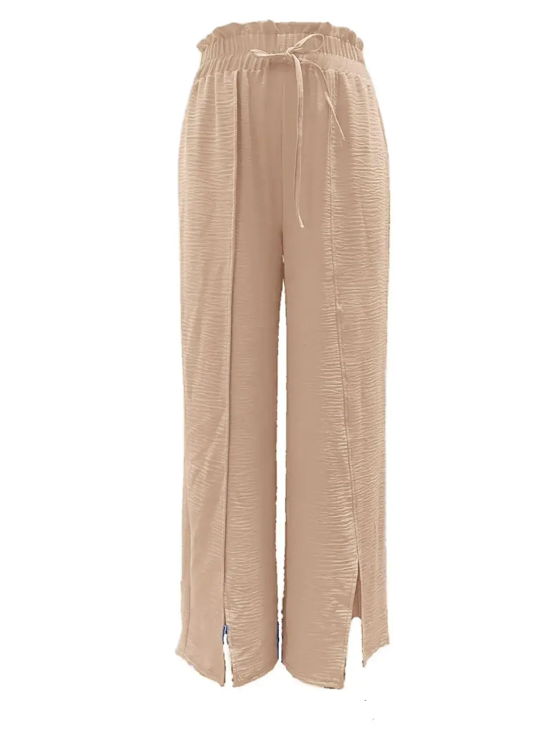 Slit Wide Leg Pants - Trendsi - Flyclothing LLC