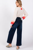 SAGE + FIG High Waist Wide Leg Jeans - Trendsi