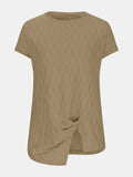 Full Size Round Neck Short Sleeve T-Shirt - Trendsi - Flyclothing LLC