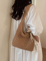 Crochet Knit Shoulder Bag - Trendsi - Flyclothing LLC