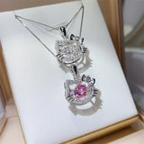 2 Carat Moissanite 925 Sterling Pendant Silver - Trendsi - Flyclothing LLC