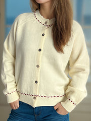 Button Down Long Sleeve Cardigan - Trendsi