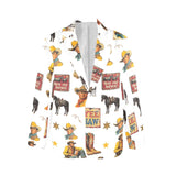 Baha Ranch Vintage Cowboy Collage Western Women's Blazer - Baha Ranch Western Wear - Flyclothing LLC
