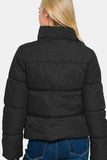 Zenana Zip Up Turtleneck Puffer Jacket with Pockets - Trendsi - Flyclothing LLC