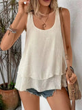 Wide Strap Layered Tank - Trendsi