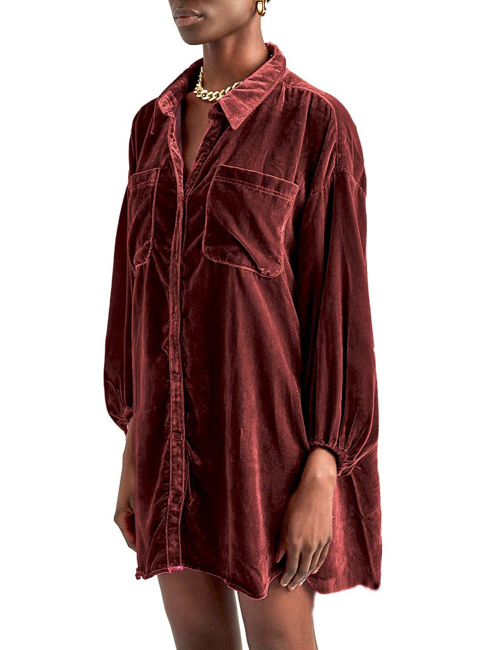 Collared Neck Button Down Long Sleeve Shirt - Trendsi - Flyclothing LLC