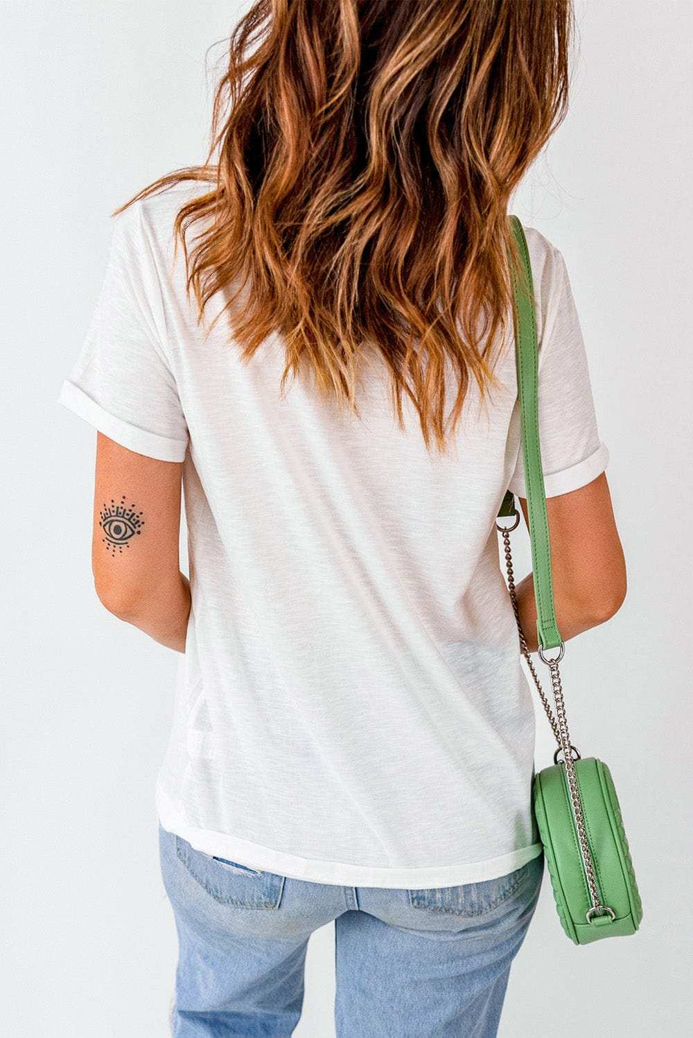 Letter Graphic Round Neck Short Sleeve T-Shirt - Trendsi - Flyclothing LLC