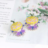 Demon Pumpkin Rhinestone Alloy Earrings - Trendsi - Flyclothing LLC